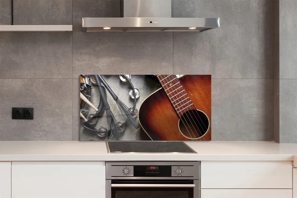 Panel szklany do Kuchni Akcesoria Muzyczne