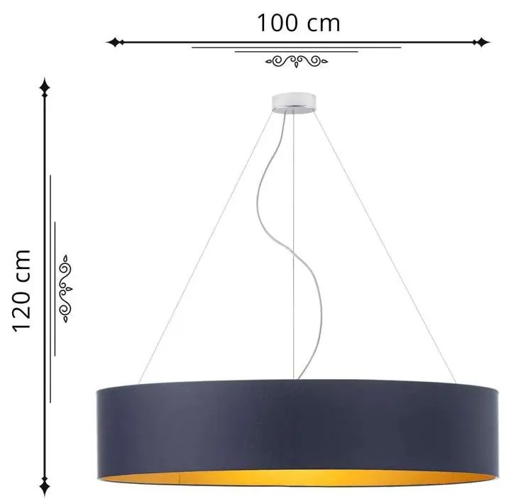 Okrągła lampa wisząca nad stół 100 cm - M9-R68
