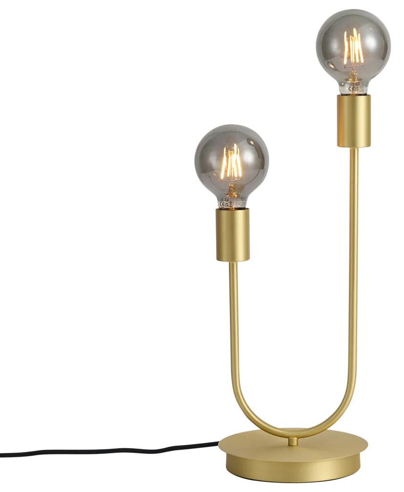 Lampa stołowa Art Deco mosiądz 2-źródła światła - Tuning