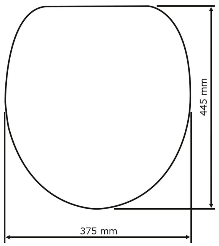 Deska sedesowa z dekorem betonu z łatwym domknięciem Wenko Premium Ottana, 45,2x37,6 cm