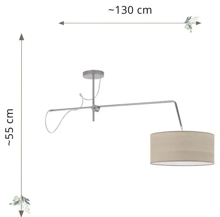 Regulowana lampa wisząca fornirowa R0-D20