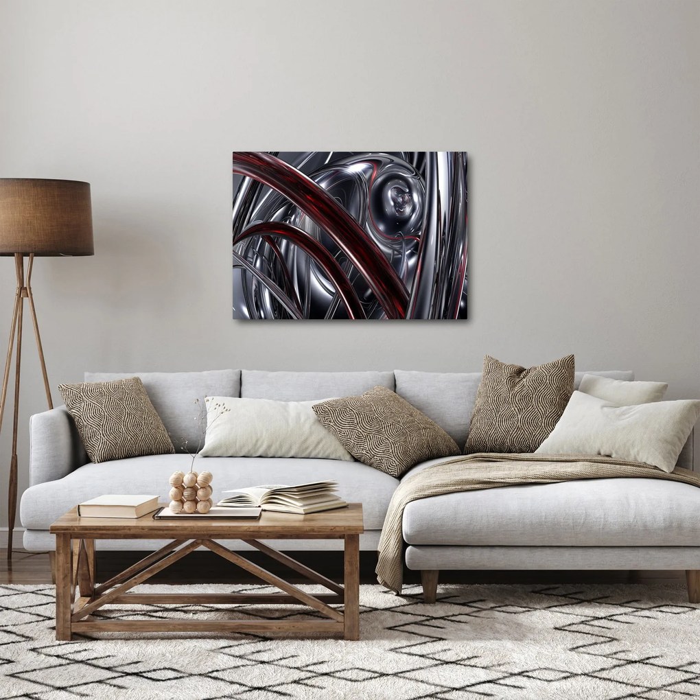 Obraz szarej abstrakcji (70x50 cm)