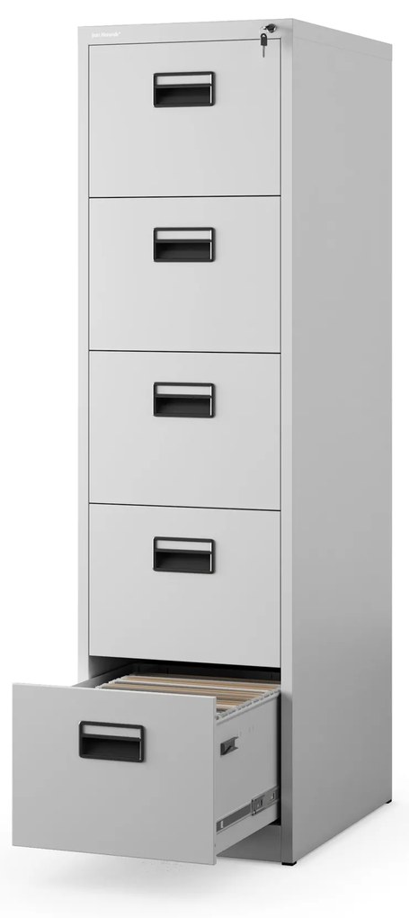 Metalowa szafa kartotekowa SARA V5, 460 x 1625.5 x 620 mm, szara