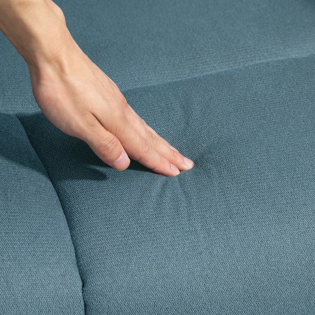 HOMCOM Fotel z funkcją wstawania z miękką tapicerką, fotel rozkładany z pilotem i kieszeniami bocznymi, niebieski