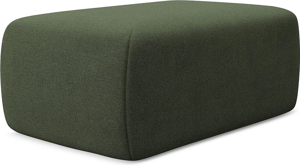 Pufa - z tkaniny strukturalnej - oliwkowy - KAPUA