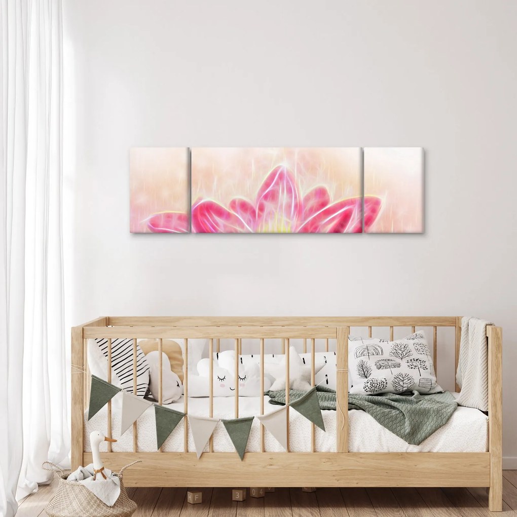 Obraz kwiatu lotosu (170x50 cm)
