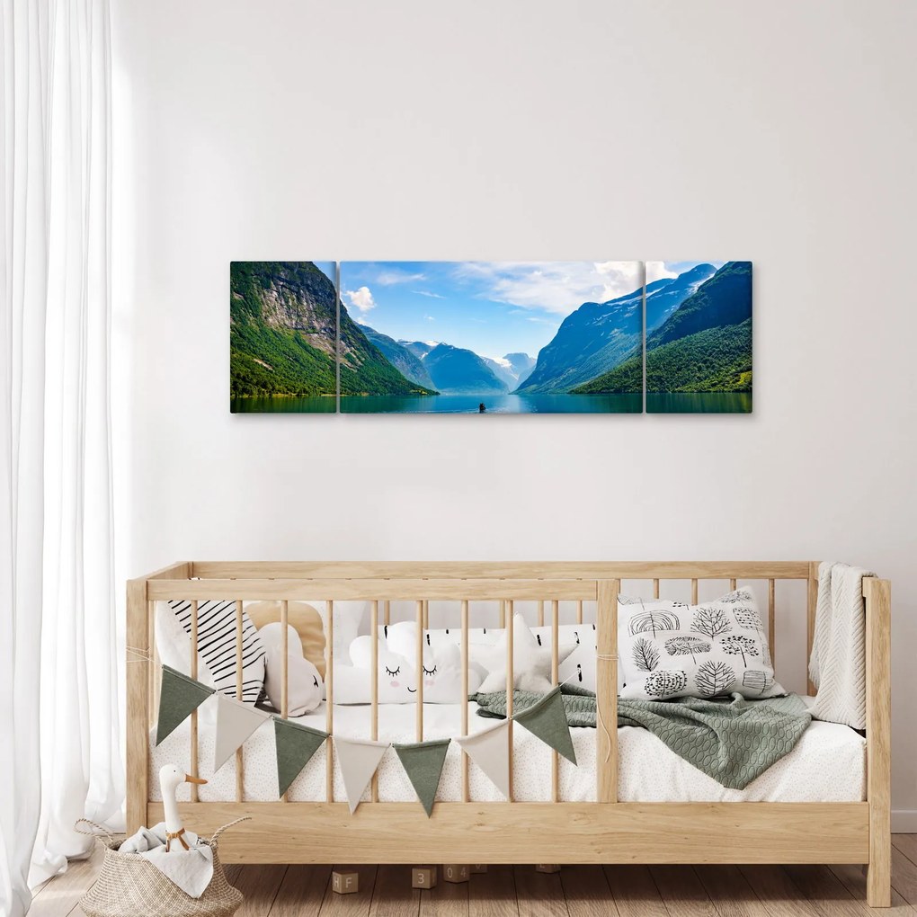 Obraz - Jezioro Lovatnet (170x50 cm)