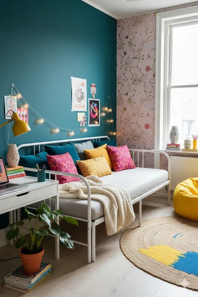 Białe Metalowe Łózko Rozkładane 90X200 Cm L6-G84