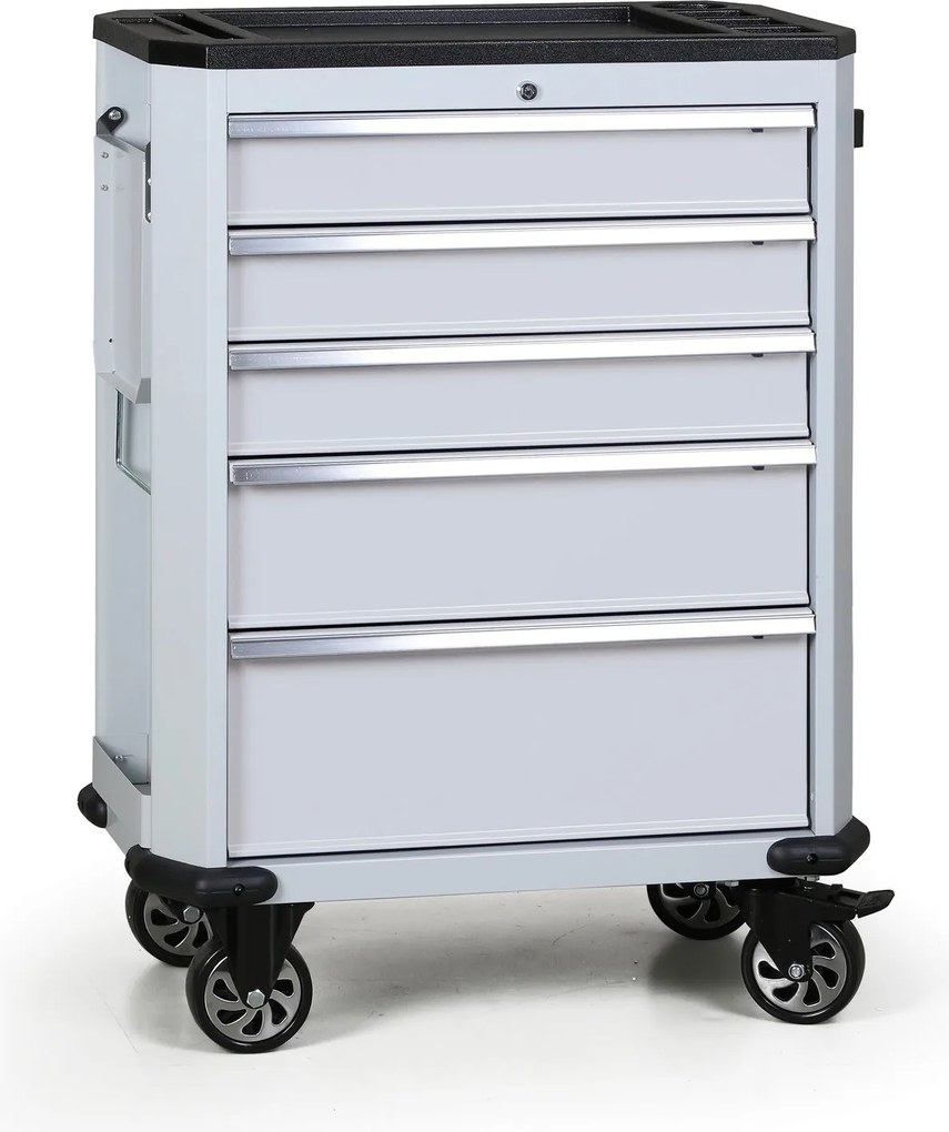 Wózek warsztatowy mobilny na narzędzia G2, 5 szuflad, szary