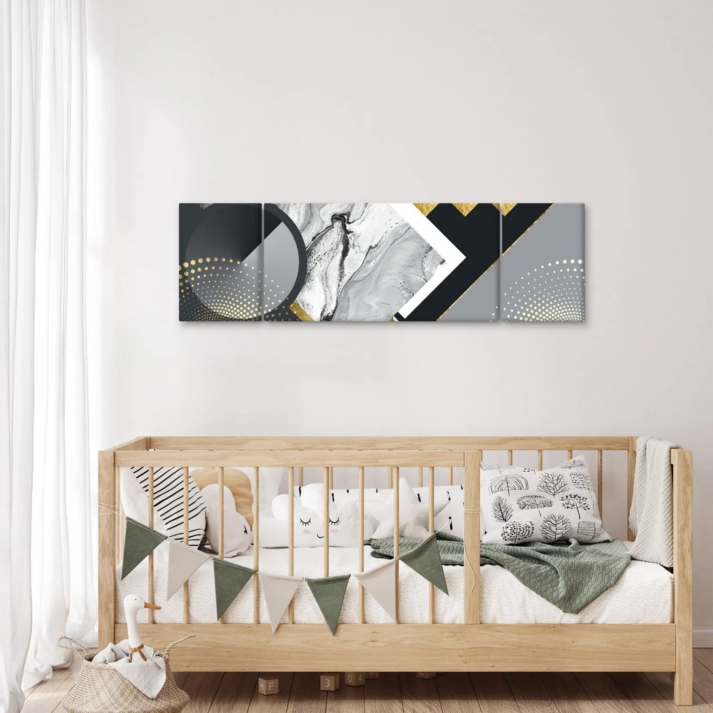 Obraz - Teksturowany kolaż (170x50 cm)