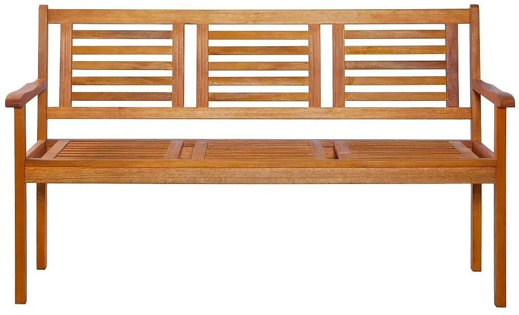 Brązowa drewniana ławka ogrodowa H8-D91