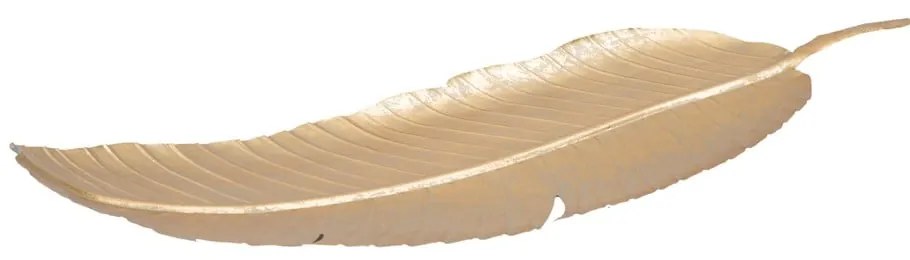 Dekoracja w złotym kolorze Mauro Ferretti Leaf, 55,5x18 cm