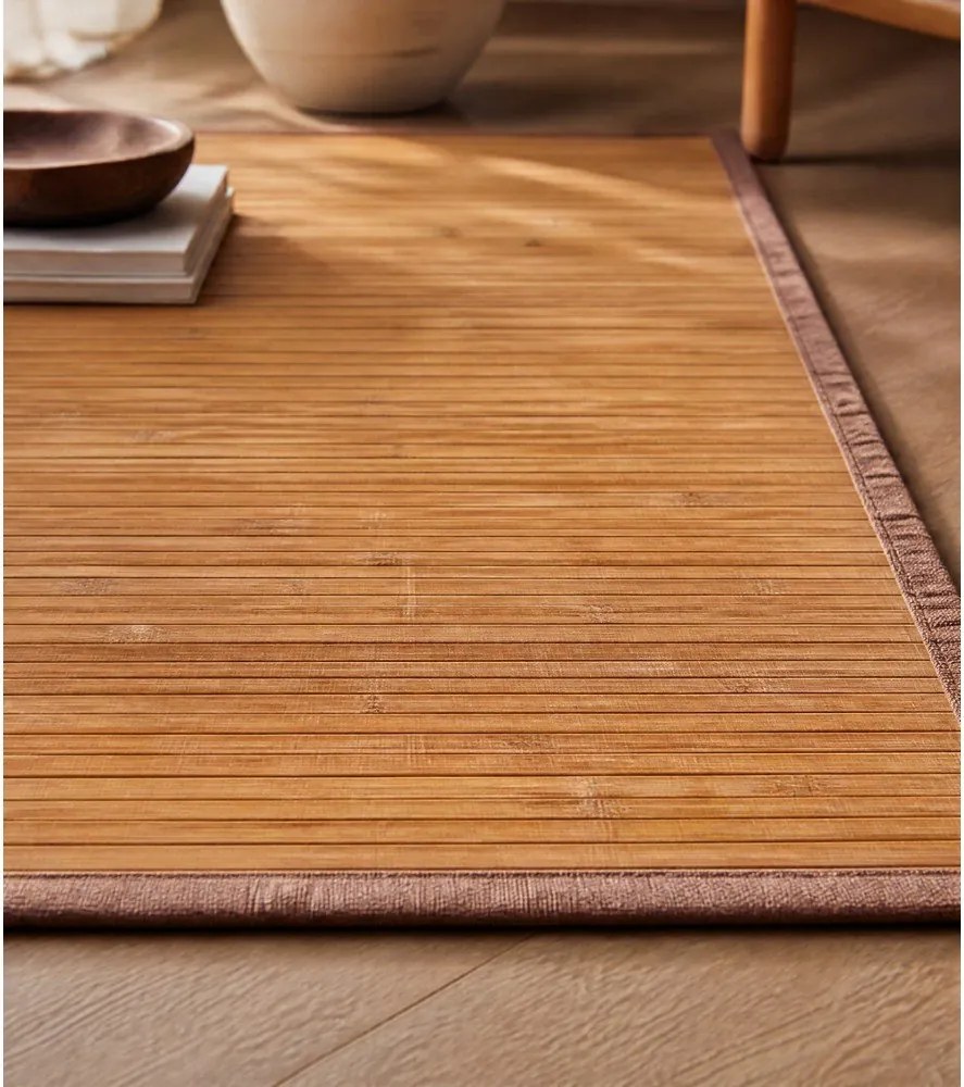 Bambusowy dywan w naturalnym kolorze 60x90 cm – Casa Selección