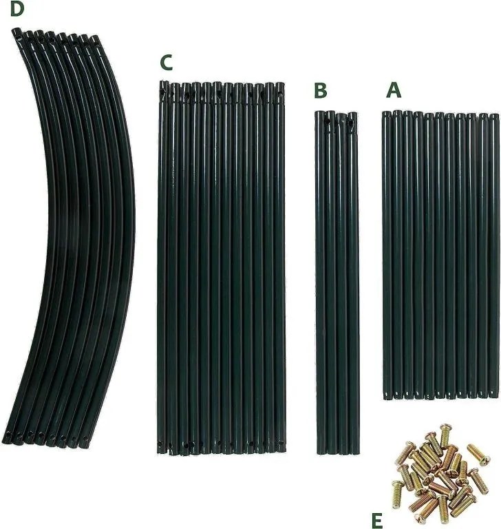 Zestaw 2 ogrodowych łuków do roślin pnących, 240 cm