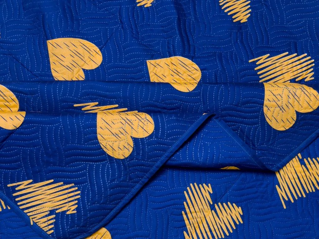 Narzuta na łóżko GOLBINO, ciemnoniebieska Rozmiar: 170 x 210 cm