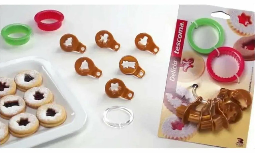 Tescoma Foremki do wykrawania kruchych ciastek bożonarodzeniowych DELÍCIA, 8 szt.