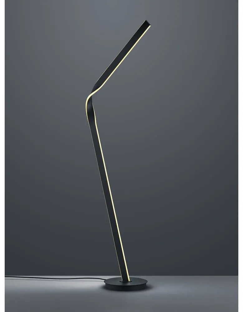 Czarna lampa stojąca LED z metalowym kloszem (wysokość 181 cm) Cicenza – CINQUE