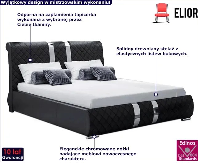 Łóżko tapicerowane Enigma 2X 160x200 - 44 kolory