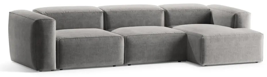 Jasnoszary narożnik (prawostronny/z szezlongiem) Bergamo – Cosmopolitan Design