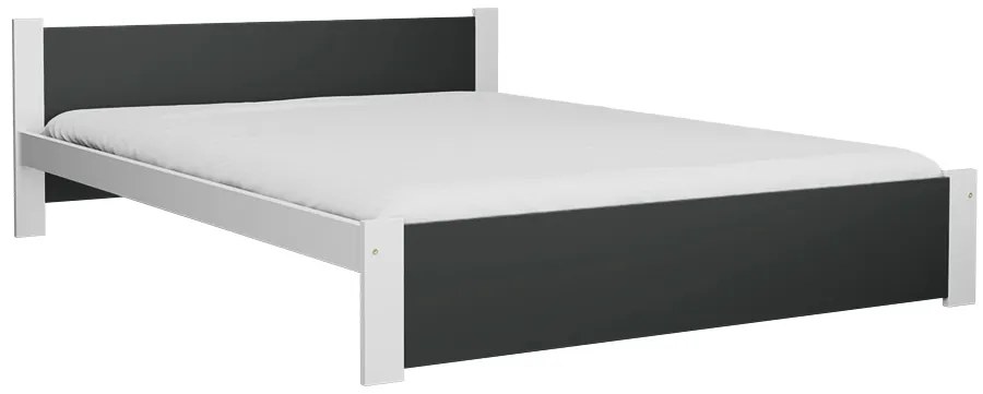 Łóżko IKAROS 120 x 200 cm, antracyt/biały Stelaż: Bez stelaża, Materac: Materac Coco Maxi 20 cm