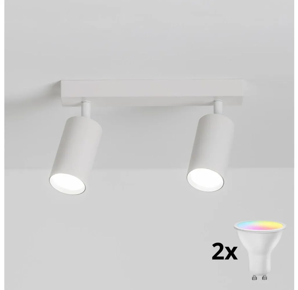 Brilagi - Ściemnialna oprawa punktowa LED SELE 2xGU10/6,5W/230V biała