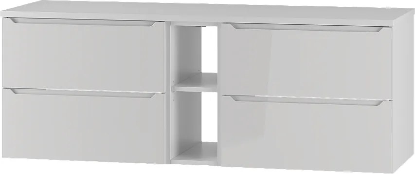 Biały Zestaw do Łazienki 140cm Szafka Regał Blat Etna