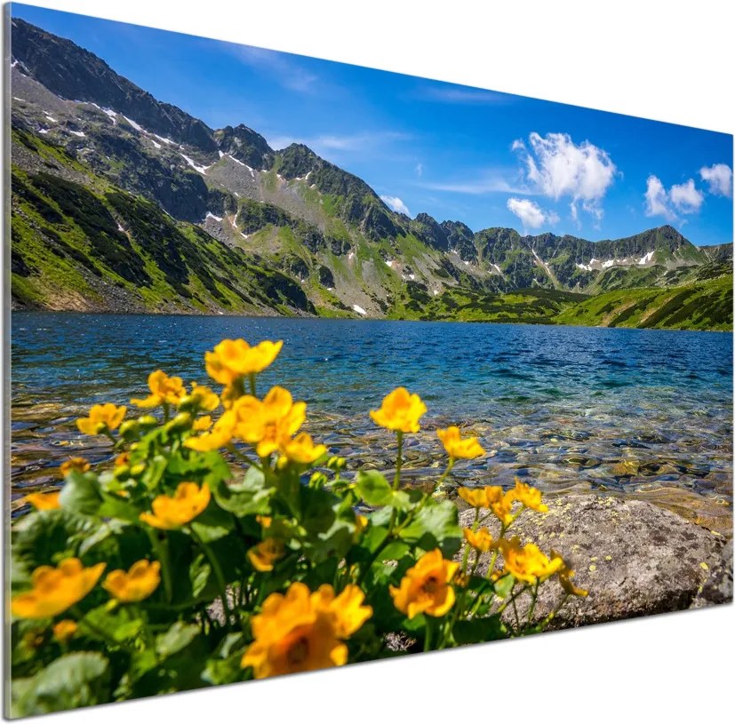 Panel do kuchni Jezioro w górach