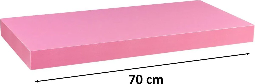 Półka ścienna STILISTA Volato różowa,70 cm