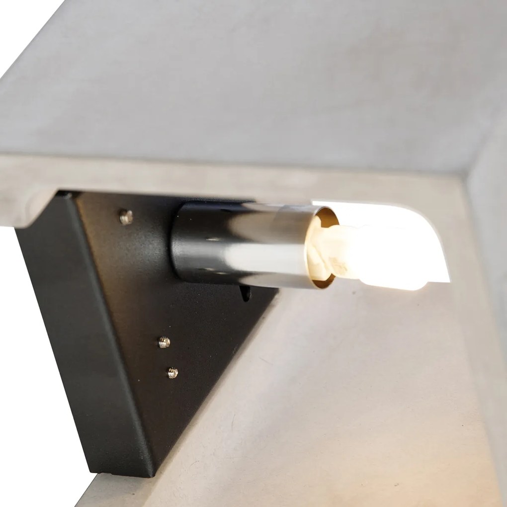 Rustykalna kwadratowa lampa ścienna betonowa - Alban