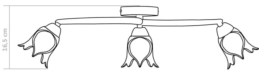 Lampa listwa sufitowa ze szklanymi kloszami - 3X EX208 E4-M32