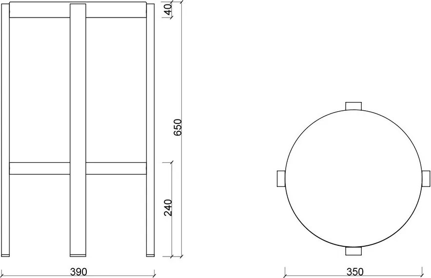 Niebieski stalowy hoker (wysokość siedziska 65 cm) Doon – noo.ma