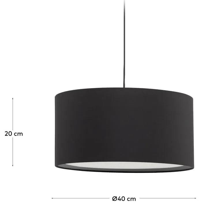 Czarny abażur ø 40 cm Santana – Kave Home
