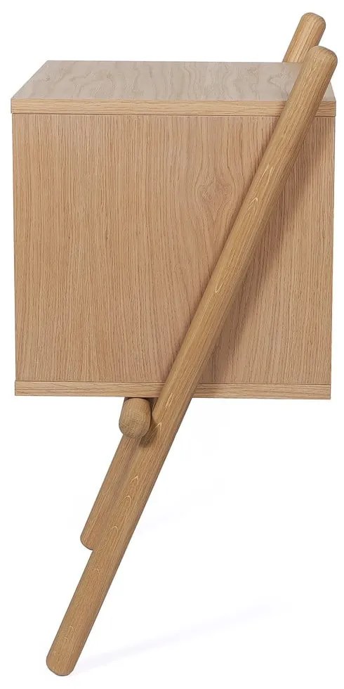 Szafka nocna w dekorze dębu w naturalnym kolorze Wiru – Woodman