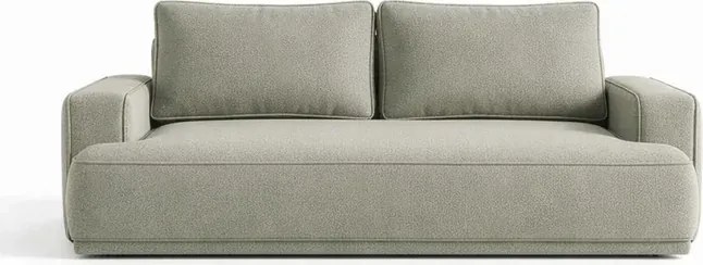 Sofa z Funkcją Spania CAMELIA Szara Boucle Japandi