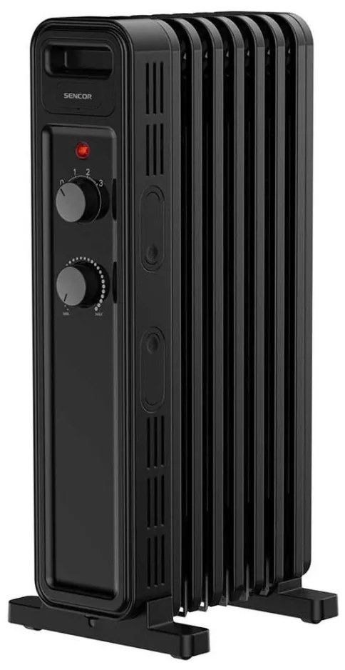 Sencor - Grzejnik olejowy 7-żebrowy 600/900/1500W/230V czarny