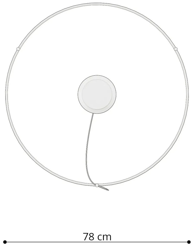 Biała lampa wisząca ring LED S6-K29