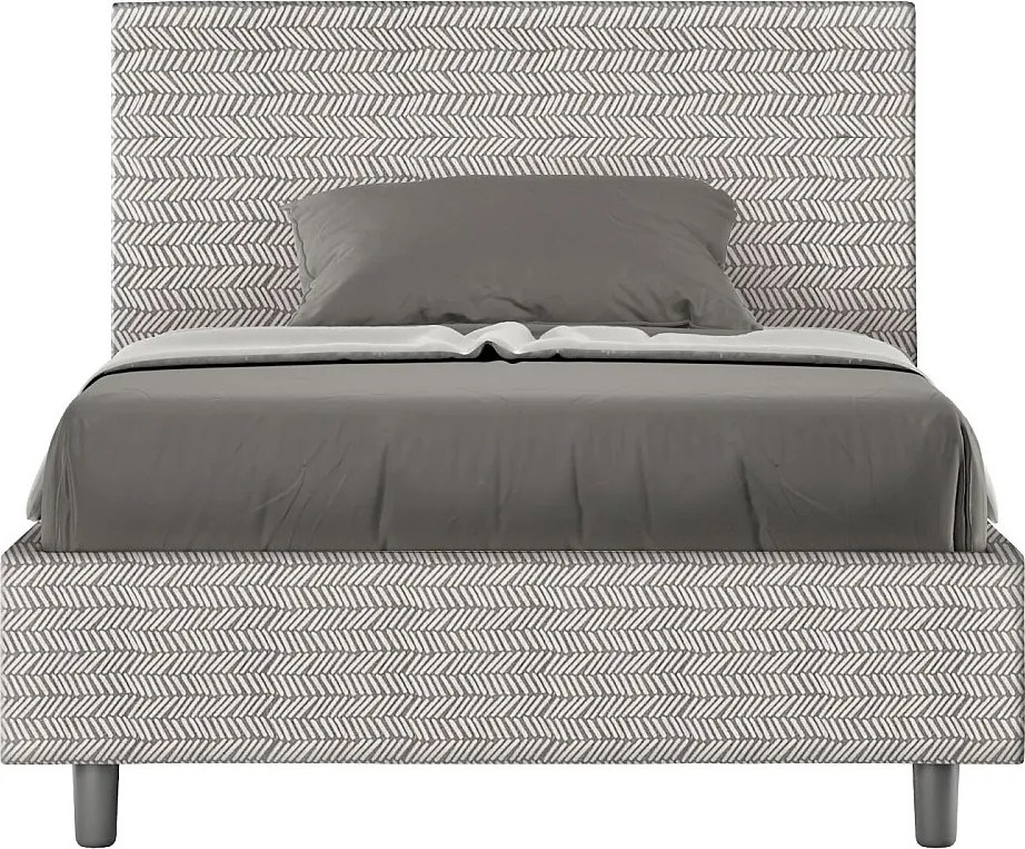 Łóżko bez stelaża tapicerowane 120x210 tkaniny Aragona 1 biały Adele