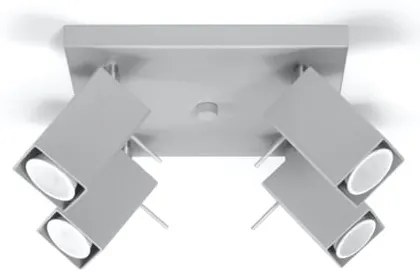 Szara lampa punktowa 25x25 cm Toscana – Nice Lamps