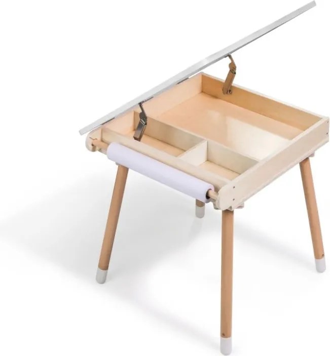 Rosnący zestaw dziecięcy BUNNY, stolik i 2 krzesełka, biały/brązowy ELIS design