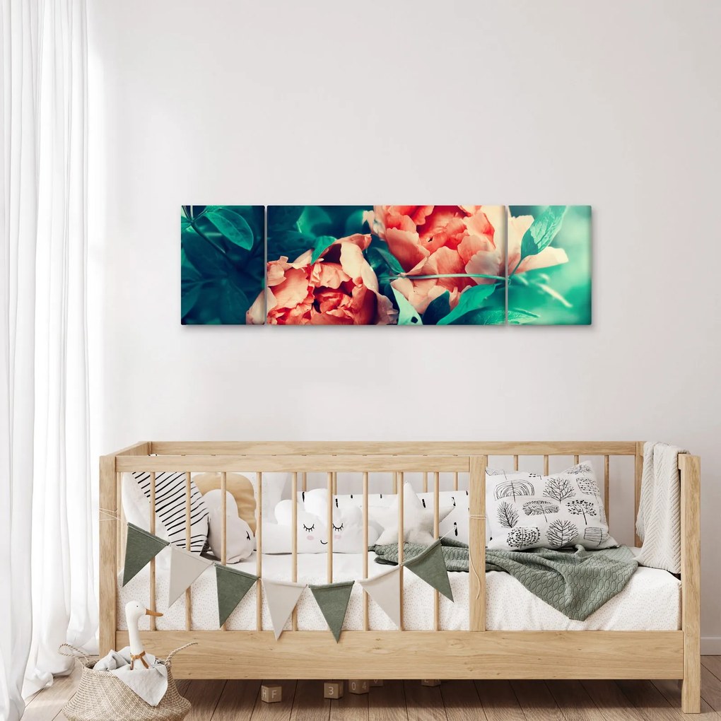 Obraz wiosennych kwiatów (170x50 cm)