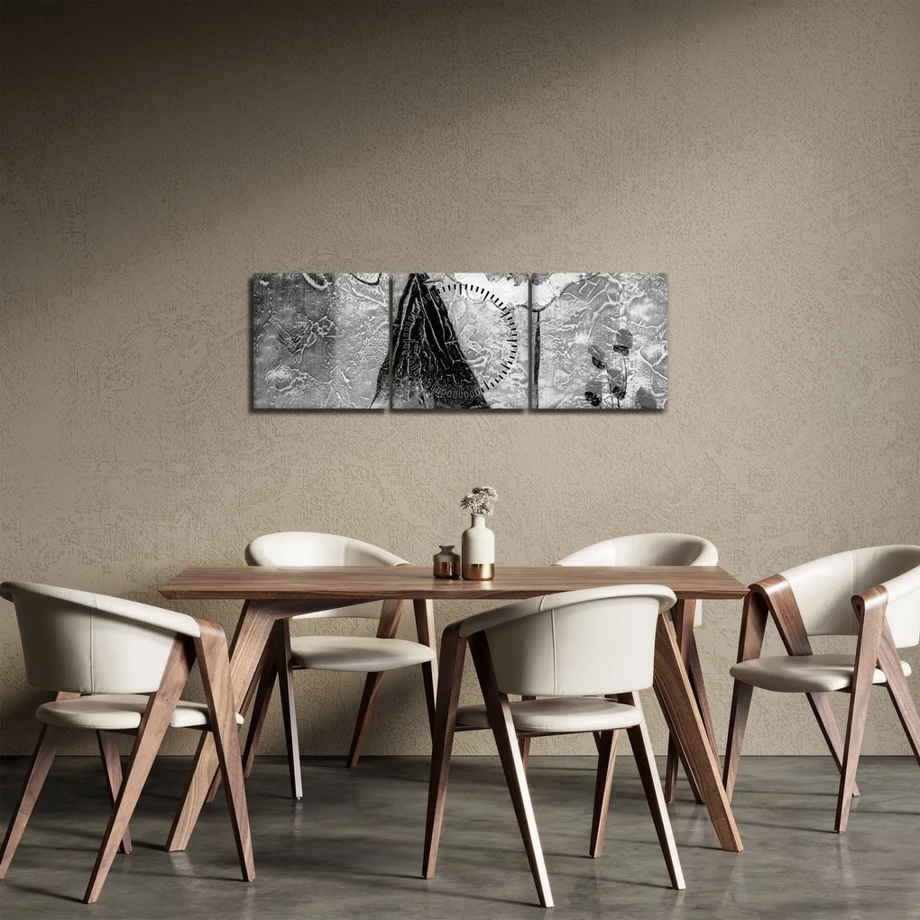Obraz - Malarstwo afrykańskie (z zegarem) (90x30 cm)