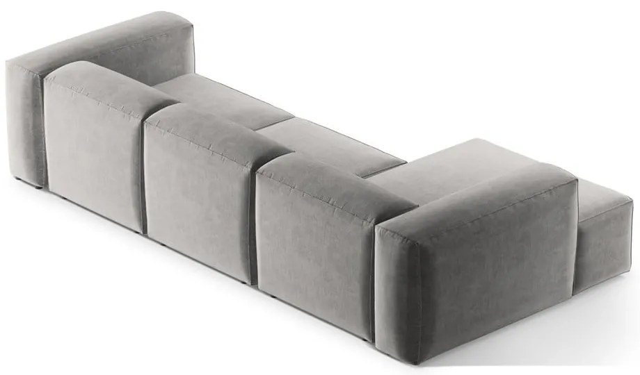 Jasnoszary narożnik (lewostronny/z szezlongiem) Bergamo – Cosmopolitan Design