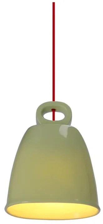 Zielona lampa wisząca z ceramicznym kloszem Sewilla – Candellux Lighting