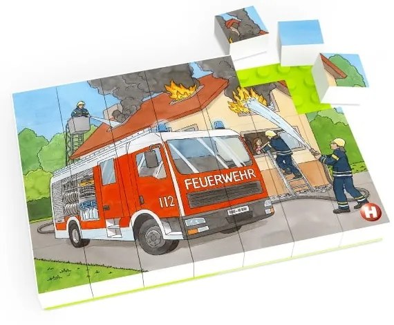 Puzzle dziecięce Hubelino Straż pożarna