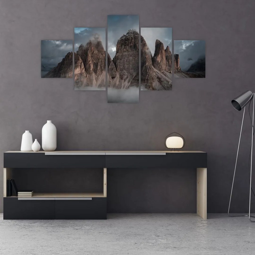 Obraz - Trzy Zęby, Włoskie Dolomity (125x70 cm)
