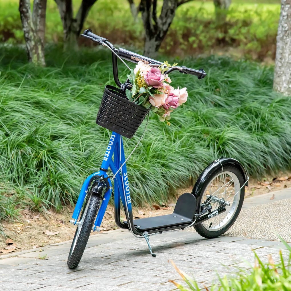 HOMCOM Hulajnoga dziecięca od 5 do 12 lat regulacja wysokości niebieski czarny