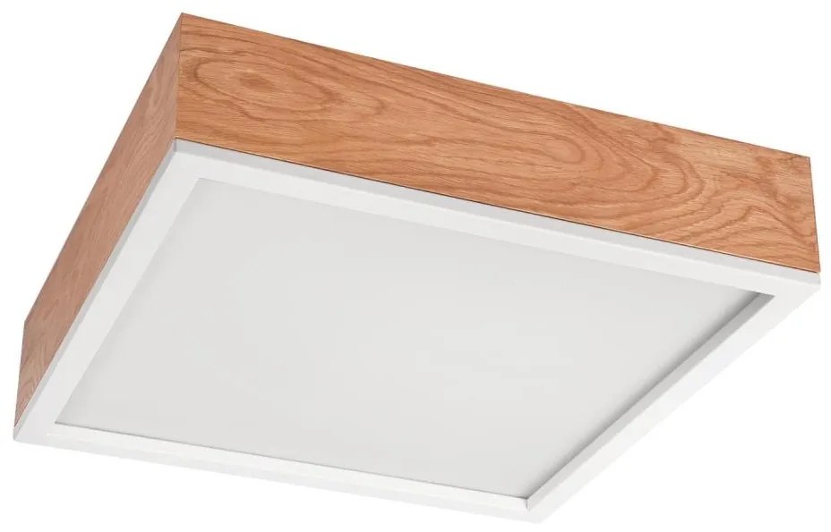 Lampa sufitowa OAK SQUARE 4xE27/15W/230V 39x39 cm dąb/biała