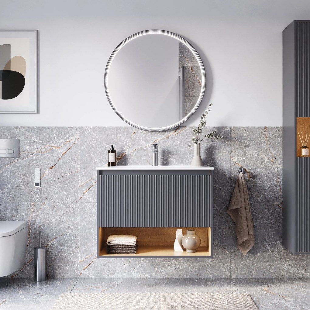 Szafka podumywalkowa BELDIVO 80 cm z umywalką ceramiczną Duravit