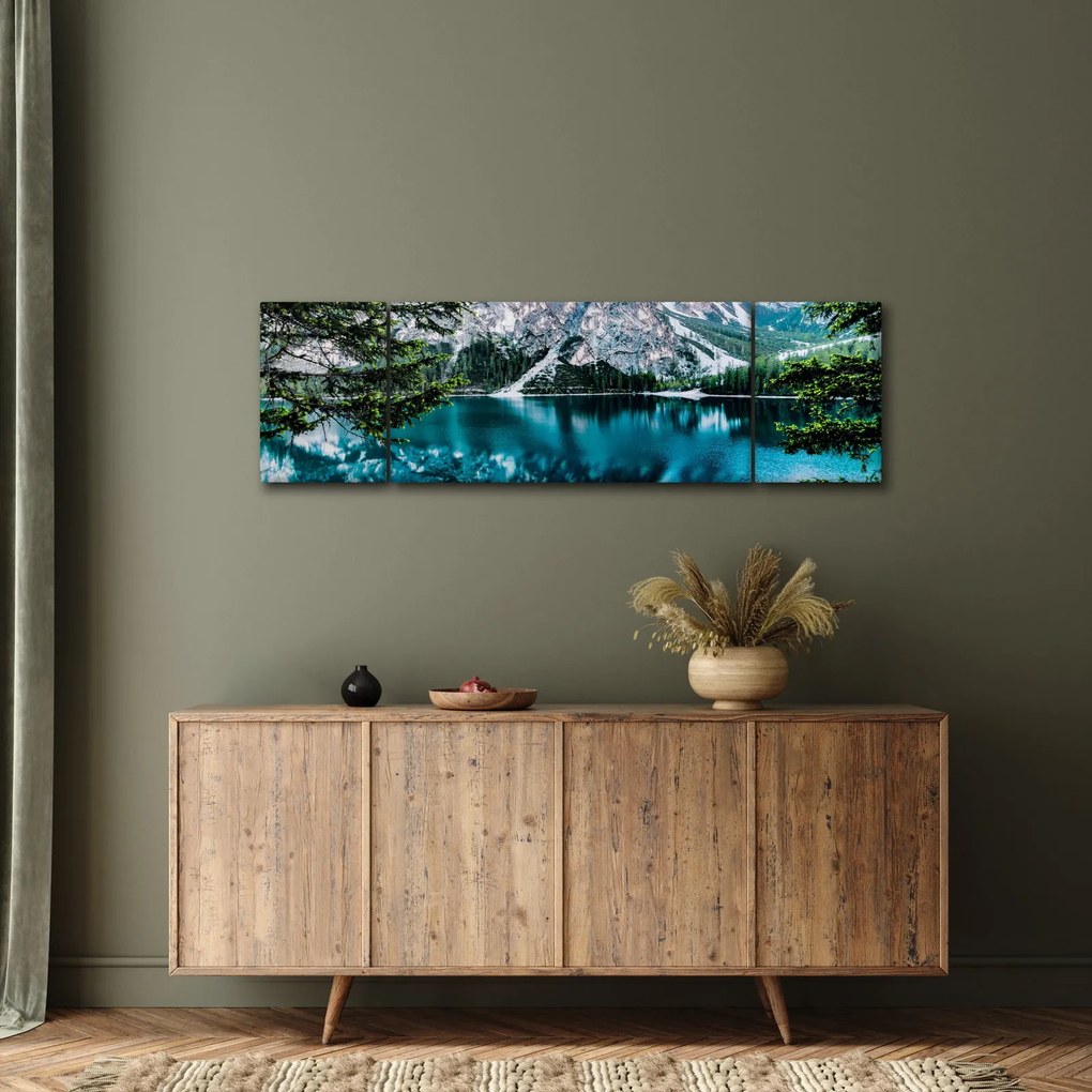 Obraz jeziora w Alpach (170x50 cm)