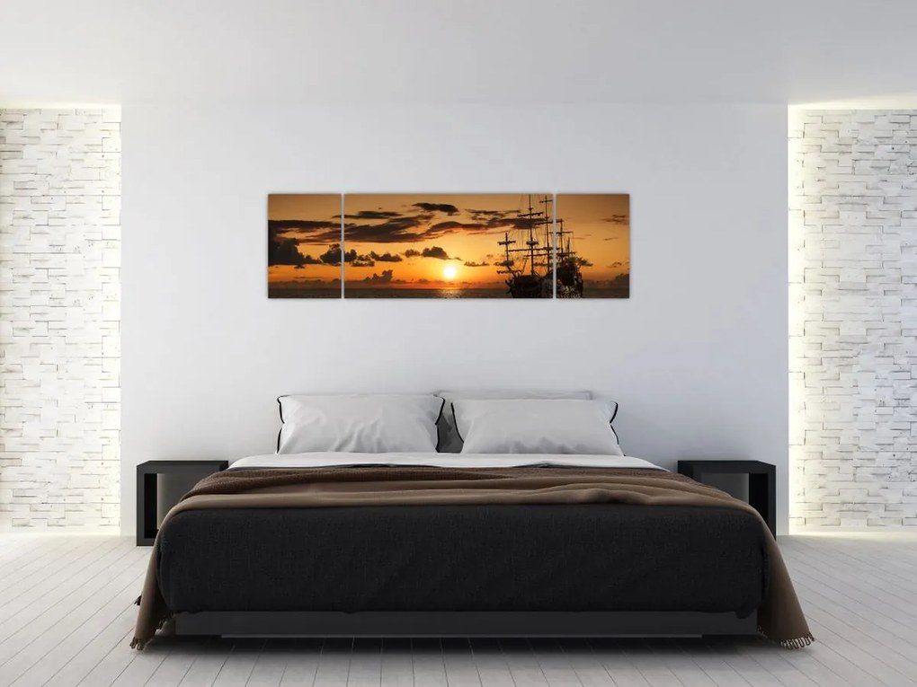 Obraz - Statek piracki (170x50 cm)